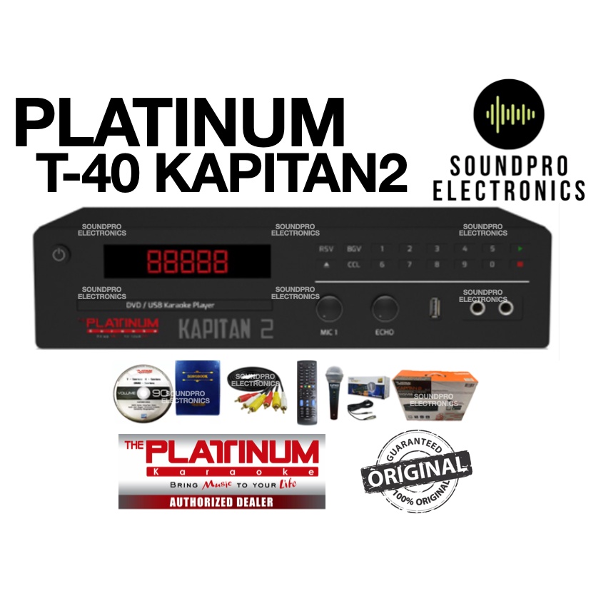 Platinum T40 Kapitan 2 DVD Karaoke Player (FREE Microphone, Songbook, Remote) Shopee Philippines