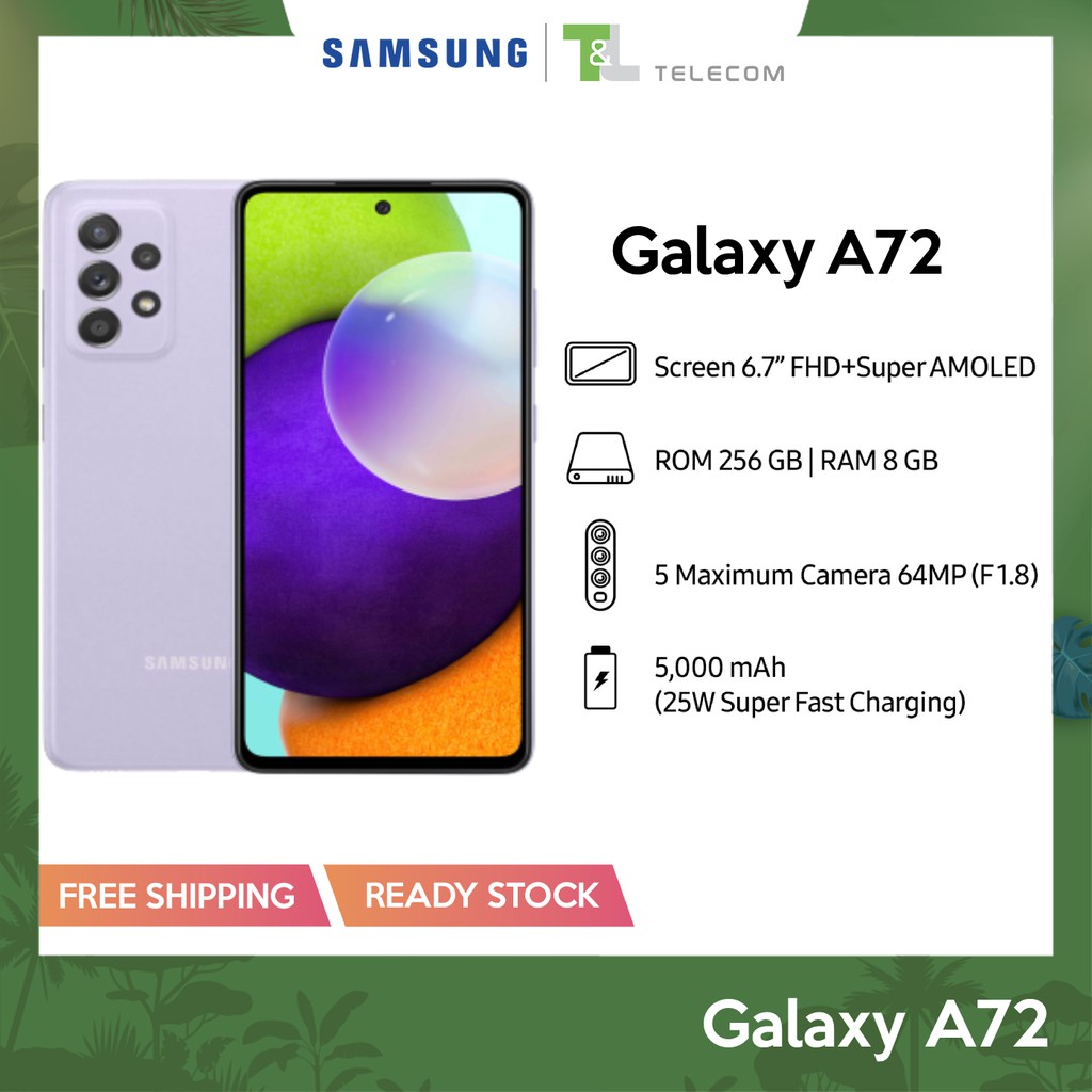 Samsung Galaxy A72 Dual SIM 8GB RAM 128GB/256GB 4G LTE Version - Main Image