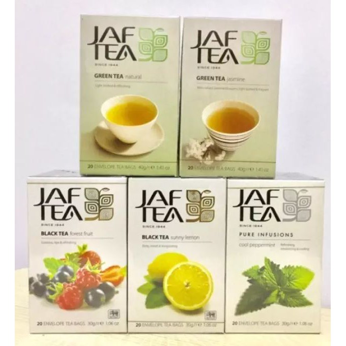 JAF TEA - Peach Black Tea - 6 Boxes, 120 Tea Bags (20 each), Hot or Iced Tea