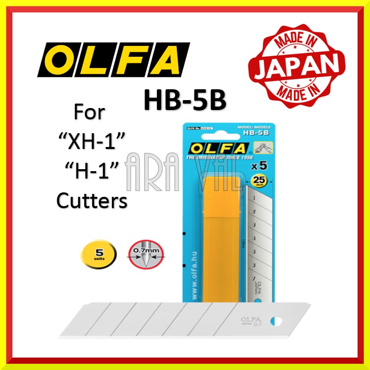 Olfa Hb B Mm Xtra Heavy Duty Silver Snap Blade For Xh H Japan