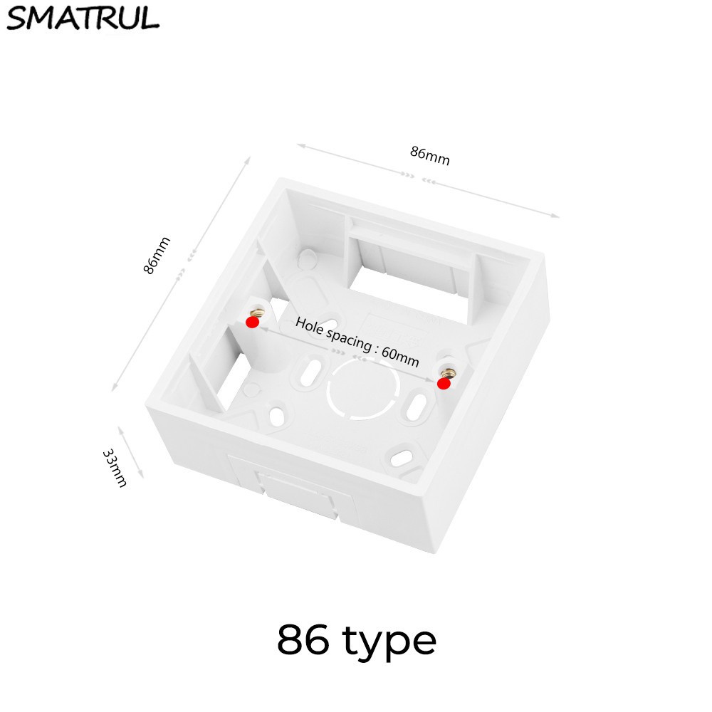 SMATRUL Pvc Nut Box Switch Base Socket Surface Mounted Electrical ...