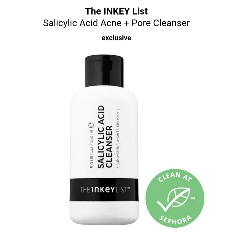 The Inkey List Salicylic Acid Acne Pore Cleanser 150ml Shopee Philippines