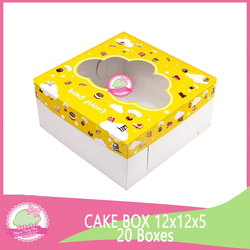 MPS 20 boxes Cake Box 12x12x4 / 12x12x5" Pastry Box Gift Box Shopee Philippines