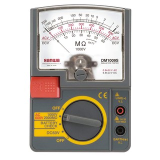 Sanwa Dm1009s Analog Insulation Resistance Tester 1000v 2000 Megaohms 