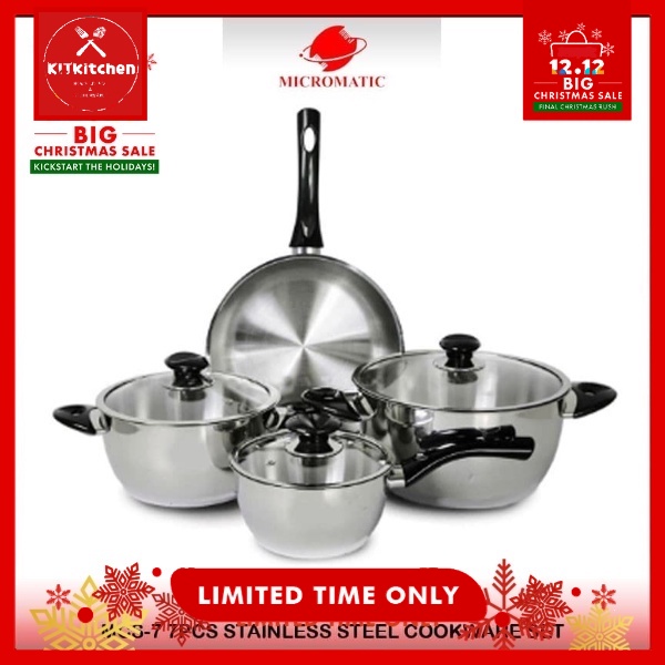 MCS-7 Stainless Steel Cookware Set 7pcs ORIGINAL MICROMATIC | Shopee ...
