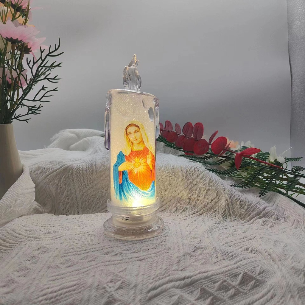 LED Religious Crystal Candle Light Night Lamp Shopee Philippines