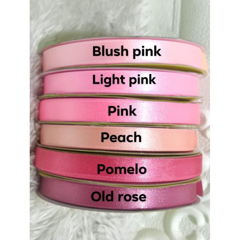 Per 5 yards 1 2 inch satin ribbon shopee philippines