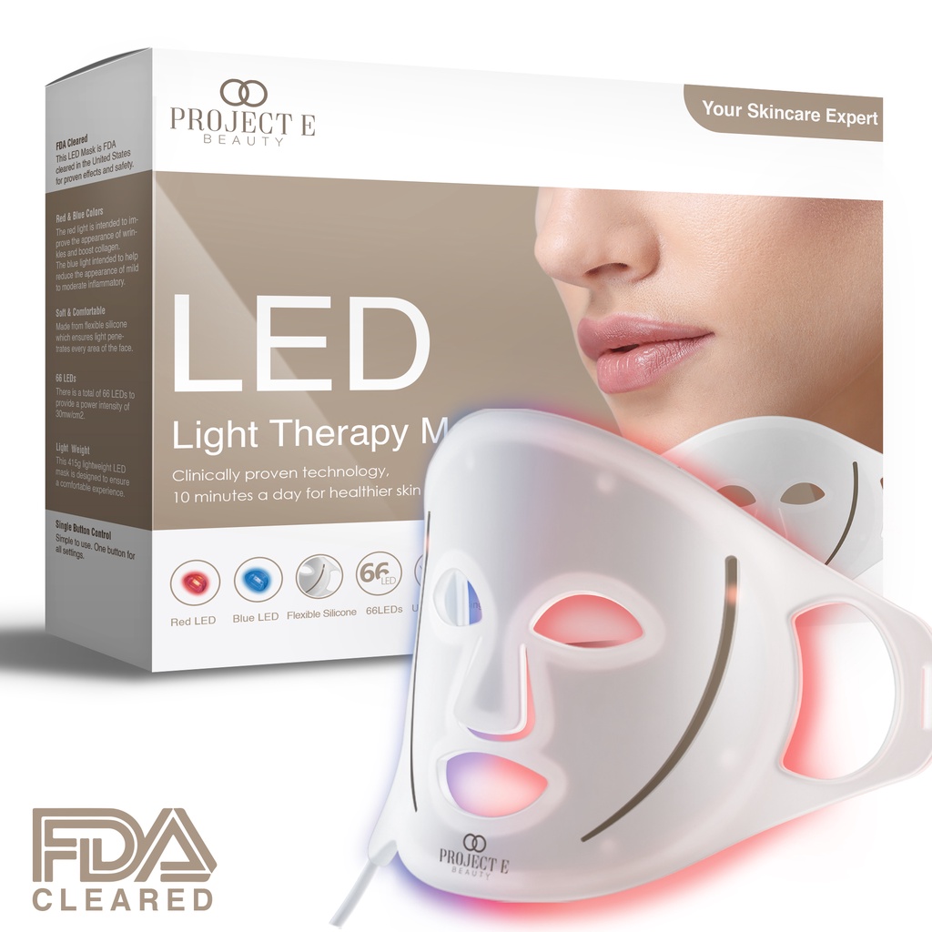 Project E Beauty LightAura Flex LED Face Mask FDA Approved for Spa & Home Use Diminish