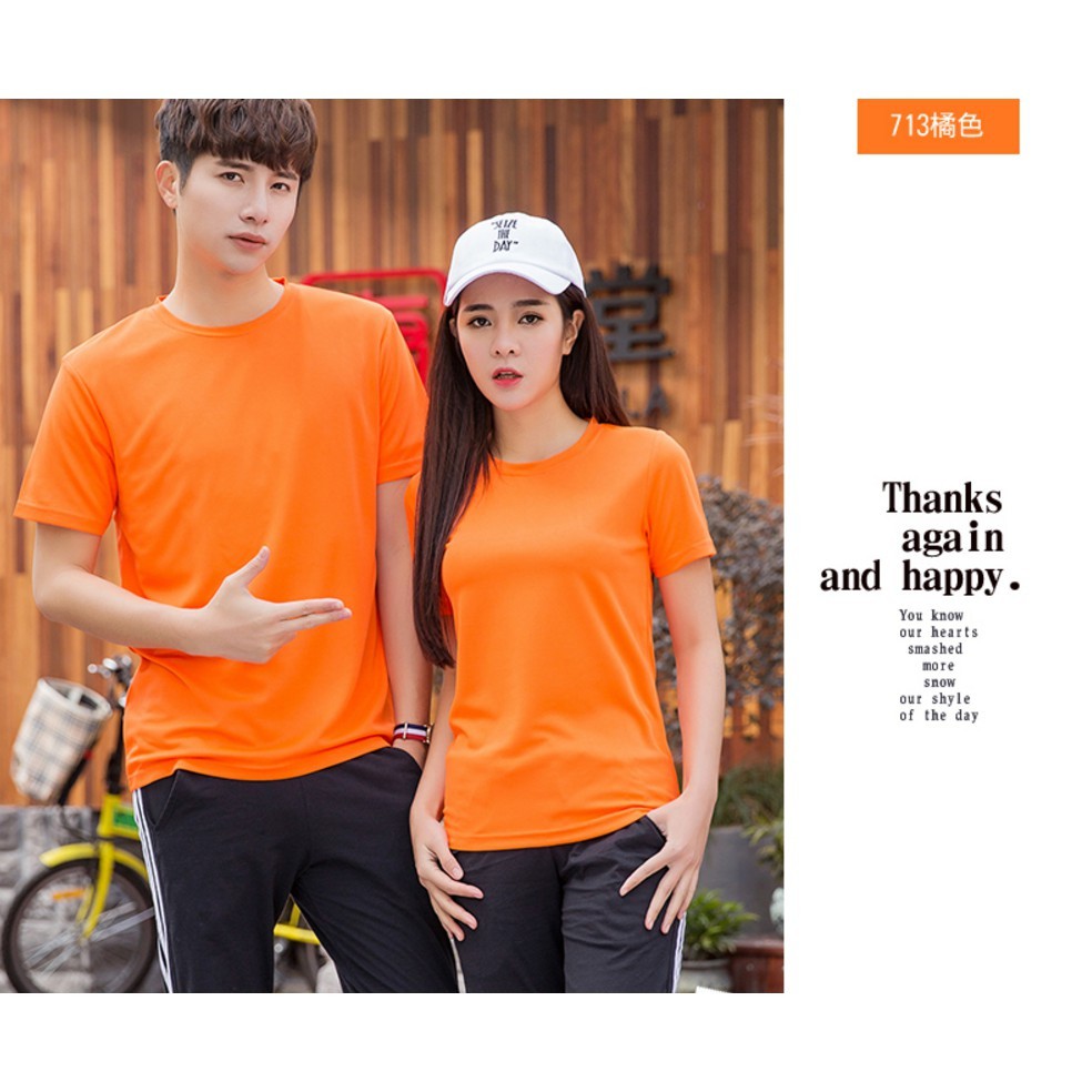 Neon Orange Drifit T-shirt Men & Women American size Plain Mens Apparel