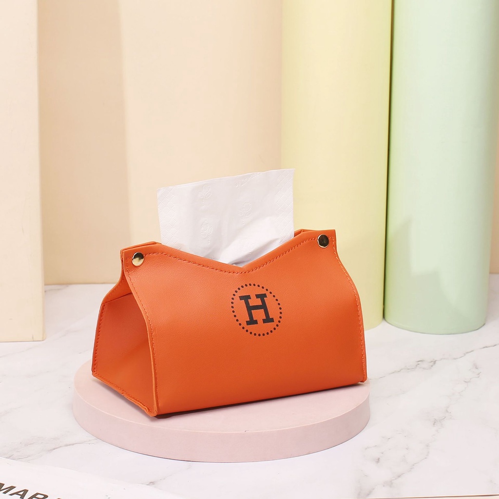 PU Leather Tissue Box Tissue Storage Box Car Portable Tissue Box