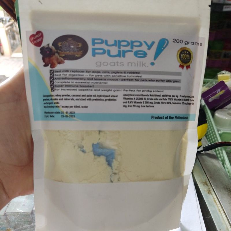 Puppy Pure Goats Milk Replacer 200g Shopee Philippines
