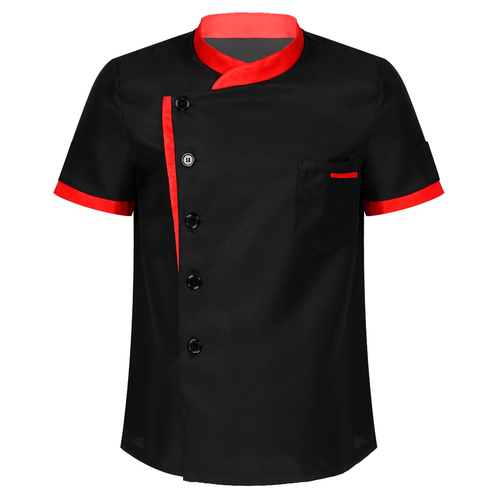 Mens Chef Jackets Kitchen Chef Restaurant Uniform Shirt Service Bakery Breathable Chef Coat 6145