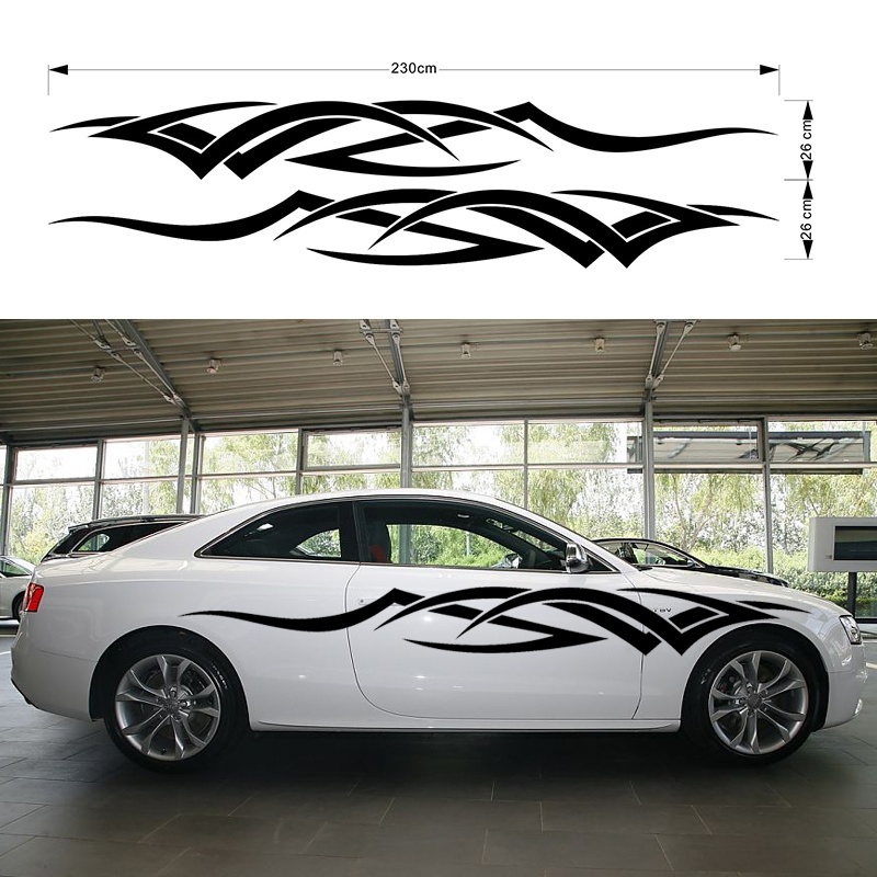 2x Dynamic Movement Hand Carved Car Sticker for Racing Fashion Sports ...