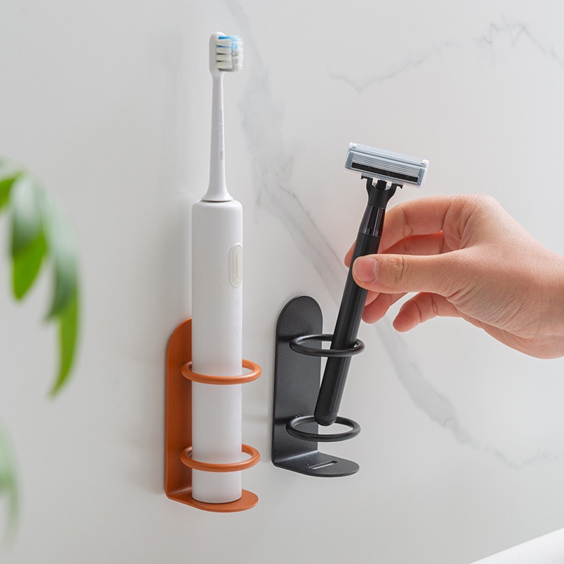 Electric Toothbrush Iron Holder / Wall Mounted Bathroom Organizer