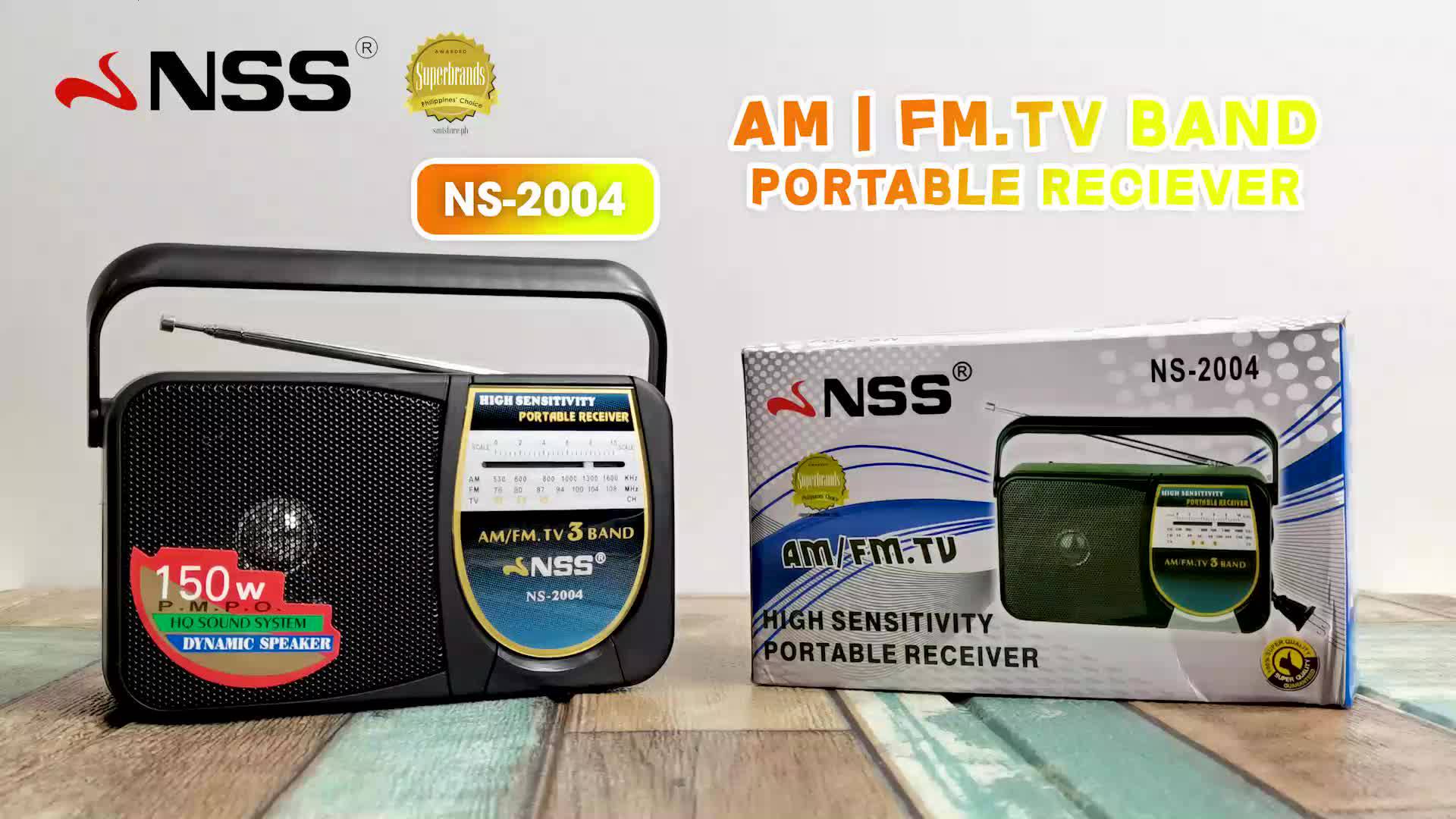 NSS Portable Radio with 3 BAND AM/FM/TV HIGH Sensitivity Receiver ...