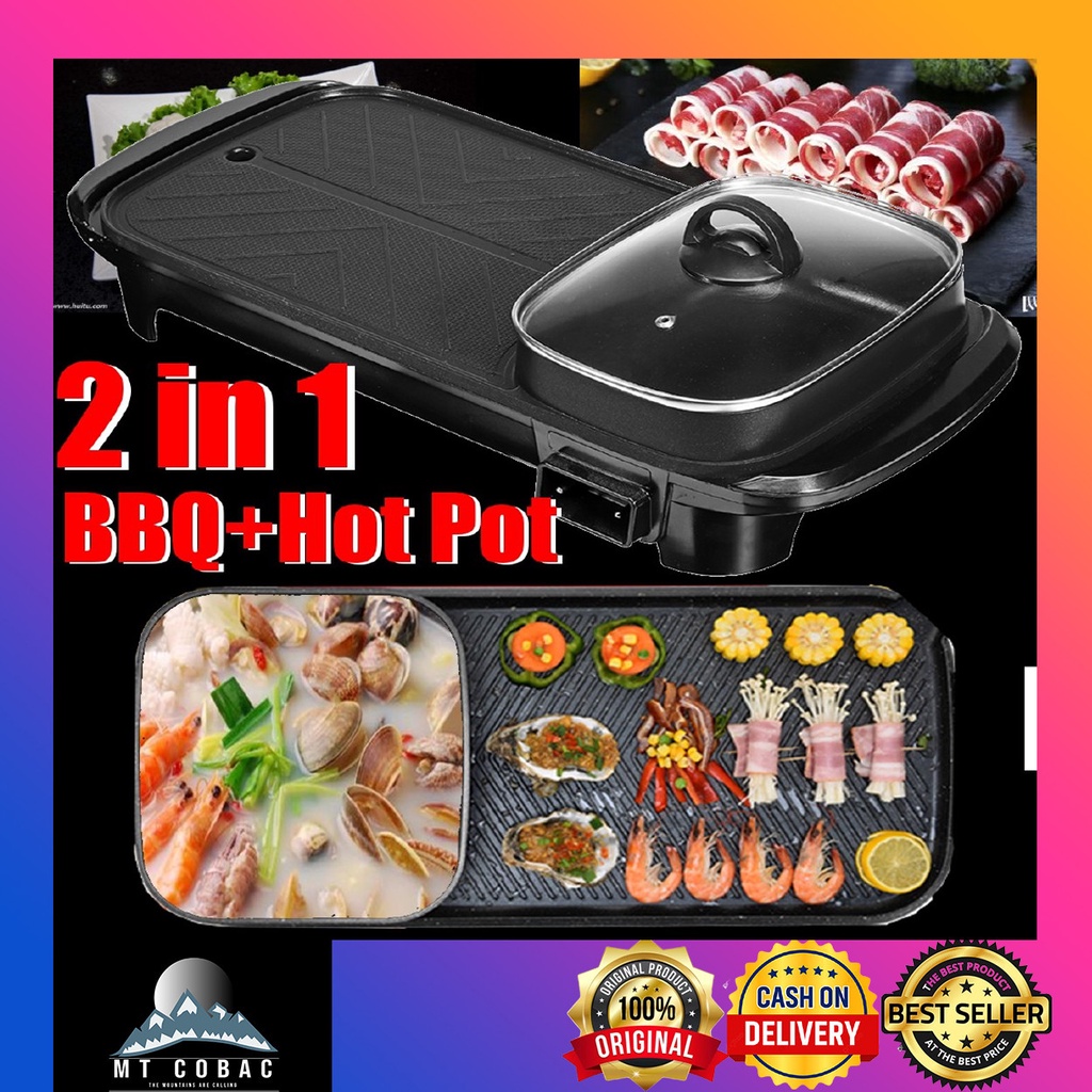 KOREAN 2-IN-1 SAMGYUP ELECTRIC GRILLER WITH HOTPOT | 2 in 1 Electric ...