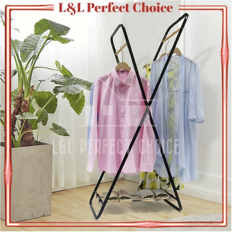 Modern X Shape Space Saving Cloth Hanging Organizer Garment Hanger with ...