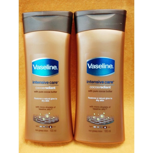 VASELINE NEW INTENSIVE CARE COCOA GLOW WITH PURE COCOA BUTTER BODY LOTION  FOR RESTORES DRY SKIN (IMPORTED)