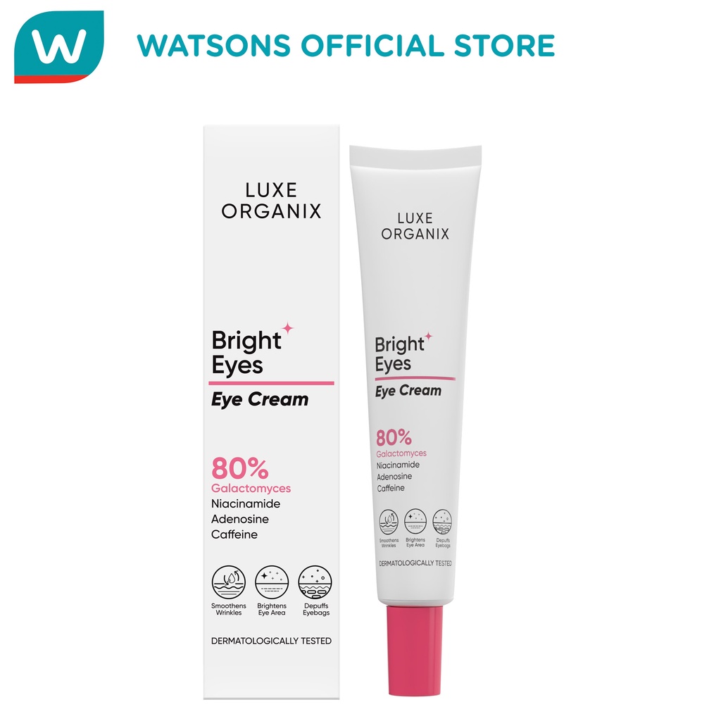 LUXE ORGANIX Bright Eyes Eye Cream 80 Galactomyces 15g Shopee