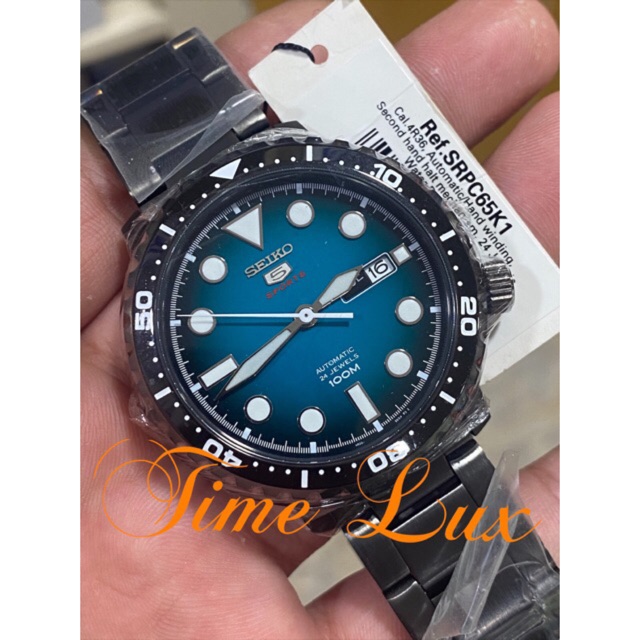 SEIKO MENS SPORT SRPC65K1 BOTTLE CAP AUTOMATIC BLACK