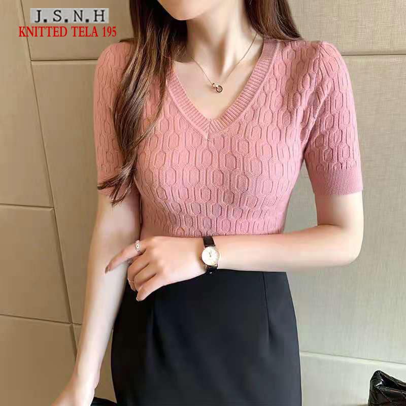 Knitted best sale blouse shopee