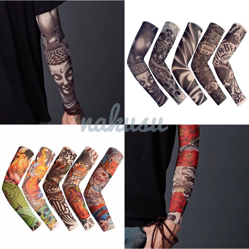 Daiia Hand Drawn Turtle UV Sun Protection Arm Sleeves - Cooling Compression Arm Sleeve - Sports
