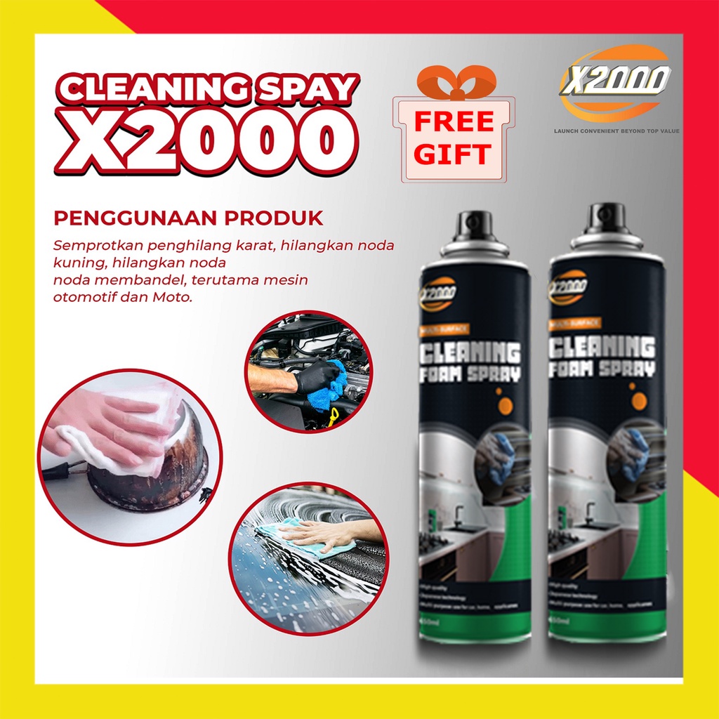 Cleaning spray x2000, foam Cleaner x2000 Car Interior Cleaning, Multi