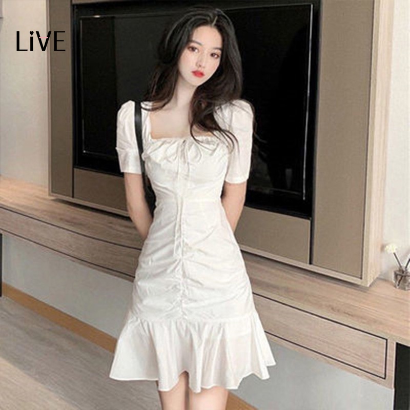 SAFERIDO Y24TP069 2025 women's clothing summer new personalized hipster pleated square neck suspender slim fit fake two-piece short top