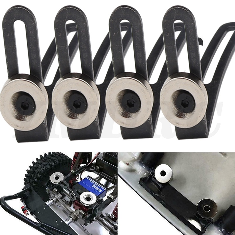 4pcs RC Car Shell Body Mount Metal L-Bracket with Magnet For 1/10 RC ...
