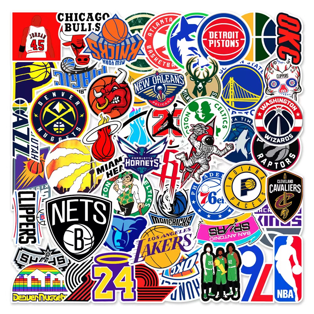 xs499-50pcs American basketball graffiti waterproof stickers | Shopee ...