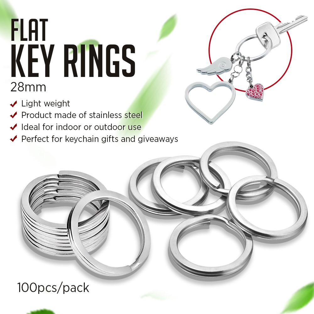 Key Ring for Holder Split and Flat 100pcs per pack Binder Metal - Main Image