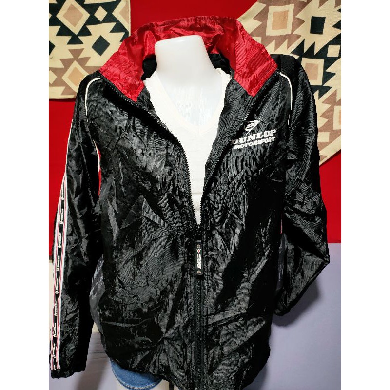 Dunlop Zippered Hoodie Jacket Windbreaker Rain Coat Men Fashion