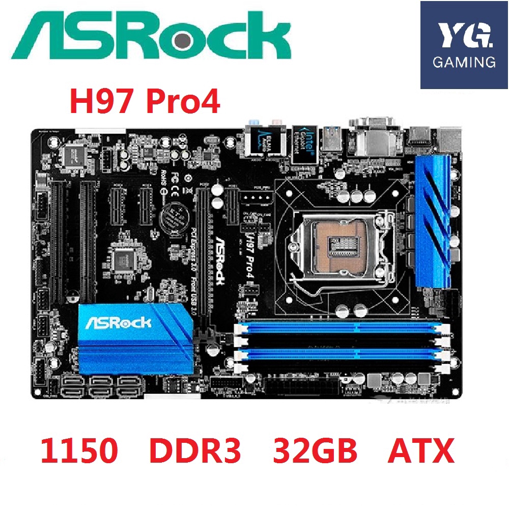 Used original slot LGA1150 H97 motherboard for ASRock H97