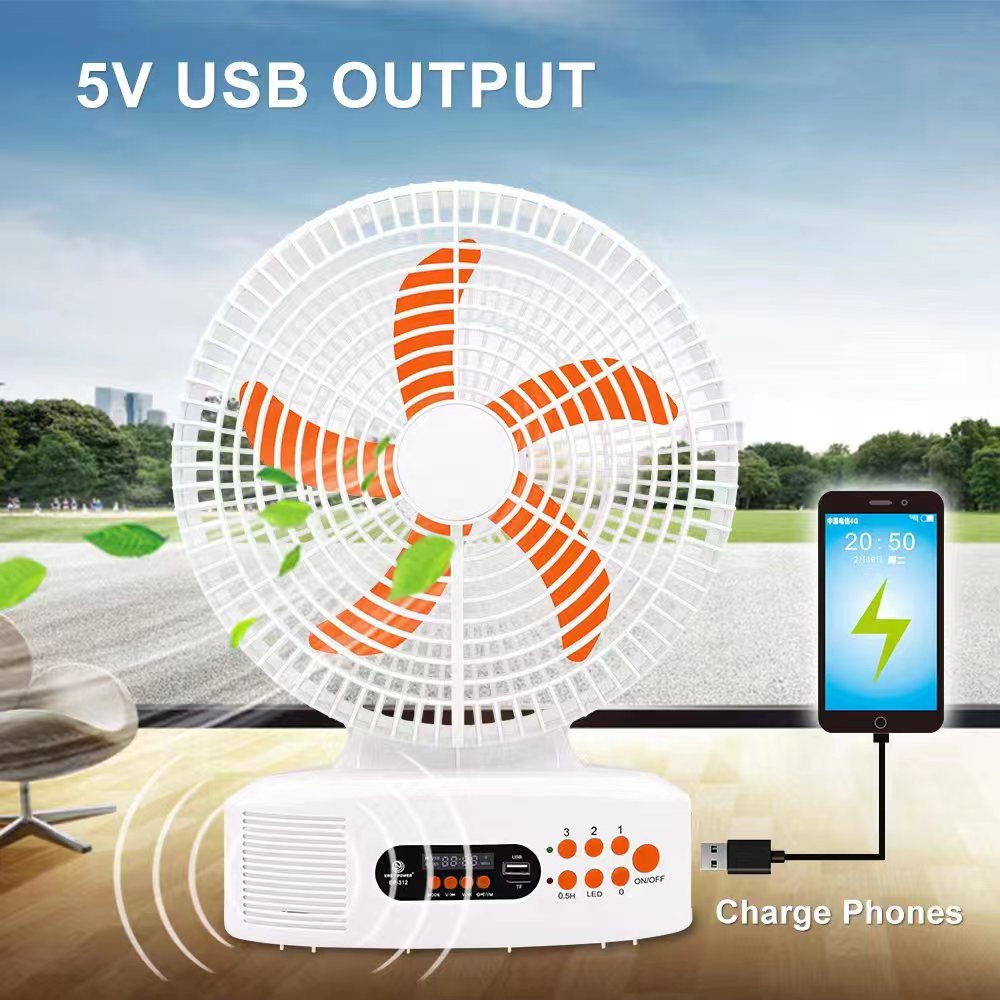 portable aircon inverter ☼Desktop Electric Fan Solar Fan Portable Fan