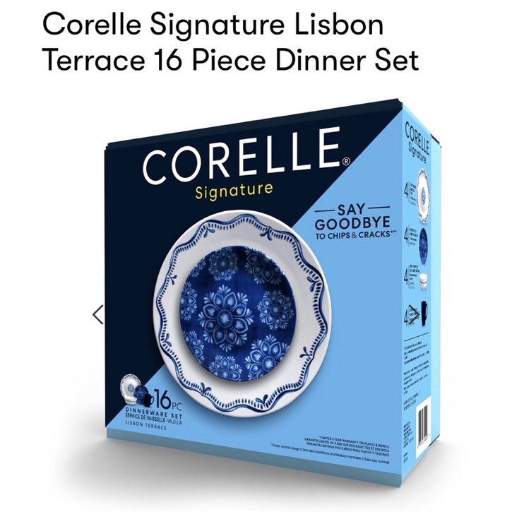 Corelle Signature Lisbon Terrace 16pc Dinner Set | Shopee Philippines