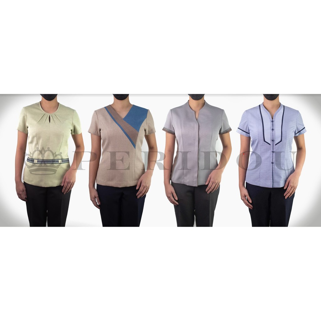 READY MADE Teachers Uniforms Female BLOUSE and PANTS (Design A, B, C, D) Shopee Philippines