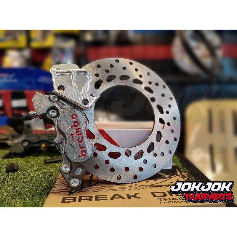 AEROX V1/V2 Brembo Nissin 4pot Caliper Set w/ Bracket and Kingdrag Disk