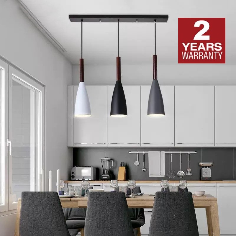 [Warranty years] Cod Nordic Light Wood Pendant Light Ceiling Lamp  Fixture Chandelier for Kitchen