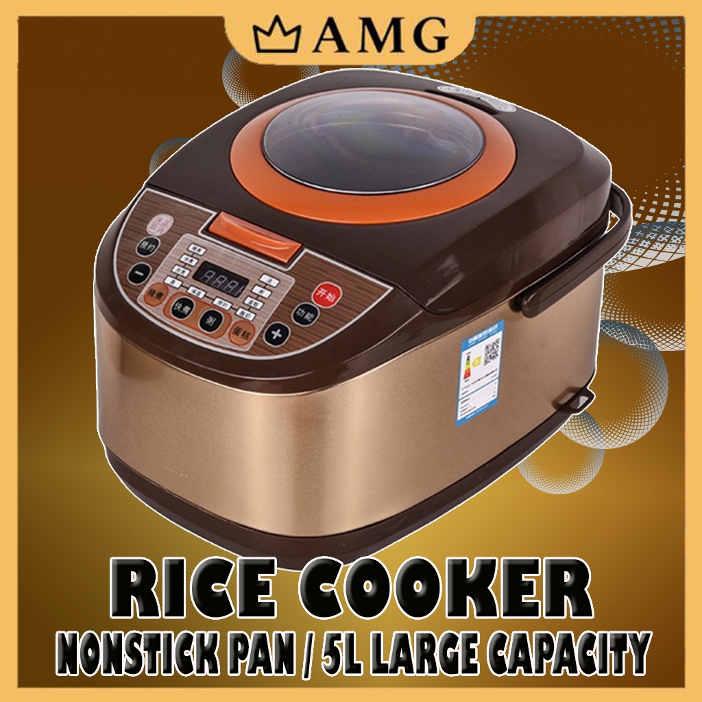blakk rice cooker Rice cooker 5L full touch screen operation 24hour