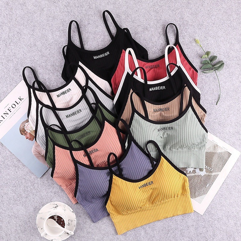 shine fashion new style cute colors Korean Sport Bra Push Up Thin Lingerie  Underwear