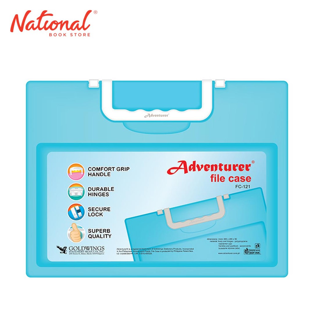 Adventurer File Case With Handle Fc121 Long 2In 2Lock Plastic, Blue ...