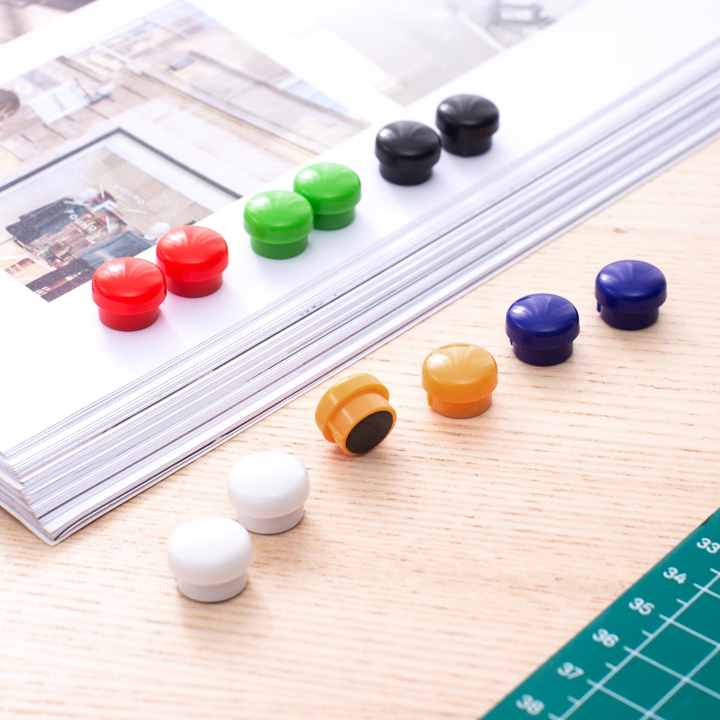 Deli E7823 6/12Pcs Magnet 15/20/30mm Assorted Colors Magnet | Shopee ...