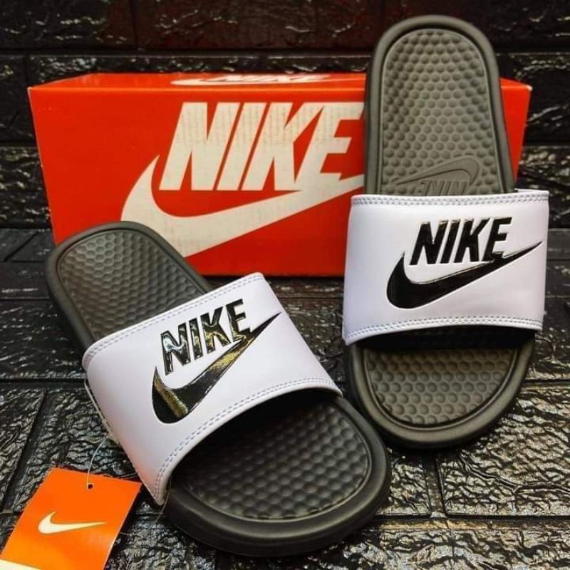 Nike benassi slides with strap on sale