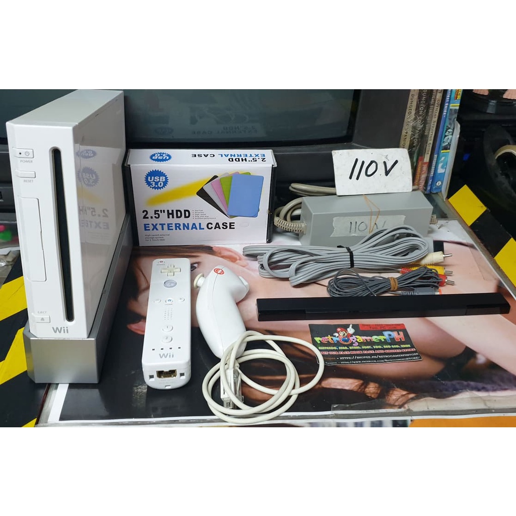160GB Nintendo Wii Complete Basic Bundle (Soft Modded) with 160GB HDD