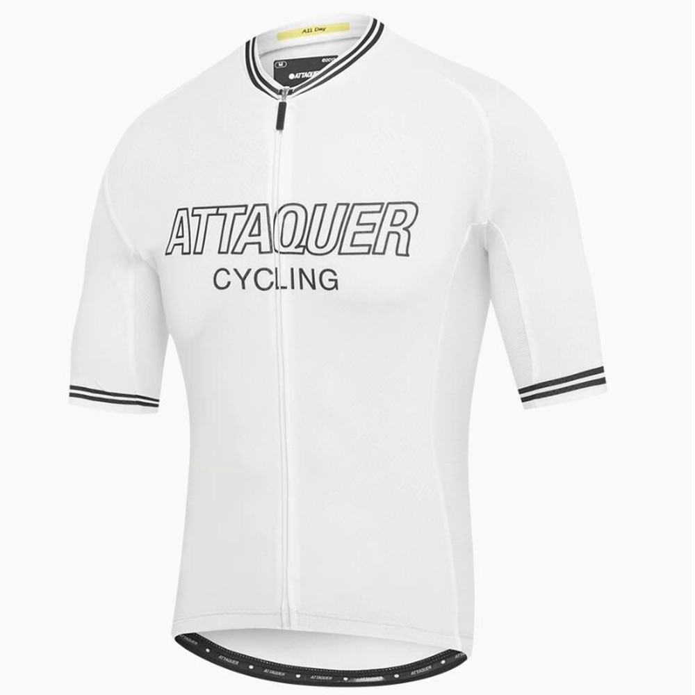 Attaquer High Quality Cycling Jersey Black White for Men Short Sleeve