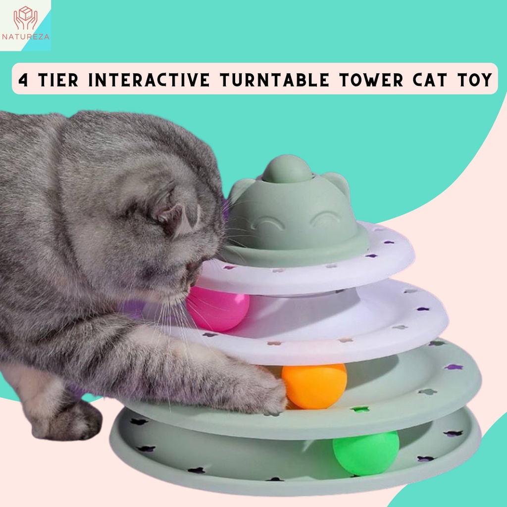 4 Tier Interactive Turntable Tower Cat Toy Shopee Philippines
