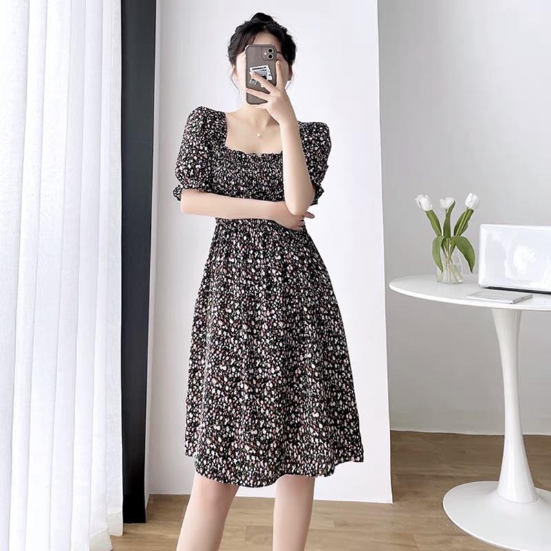 Floral off shoulder dresses for women formal casual korean style backless summer sexy midi dress Shopee Philippines