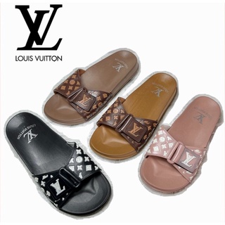 LV Louis Vuitton Women's Diamond Letter Slippers Shoes from inseva