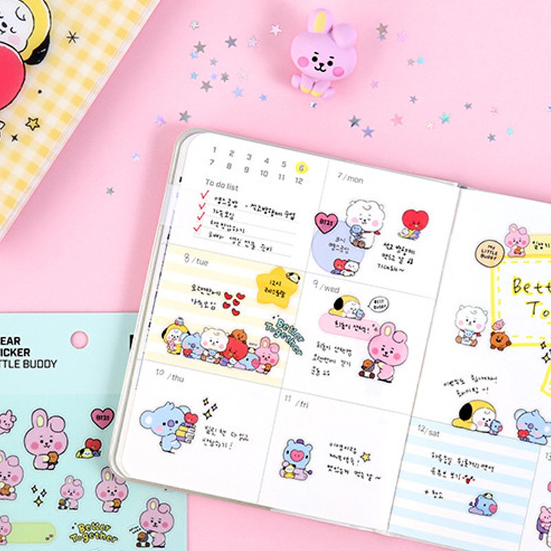 BTS BT21 Baby Clear Sticker LITTLE BUDDY 2021 Monopoly Official Goods ...