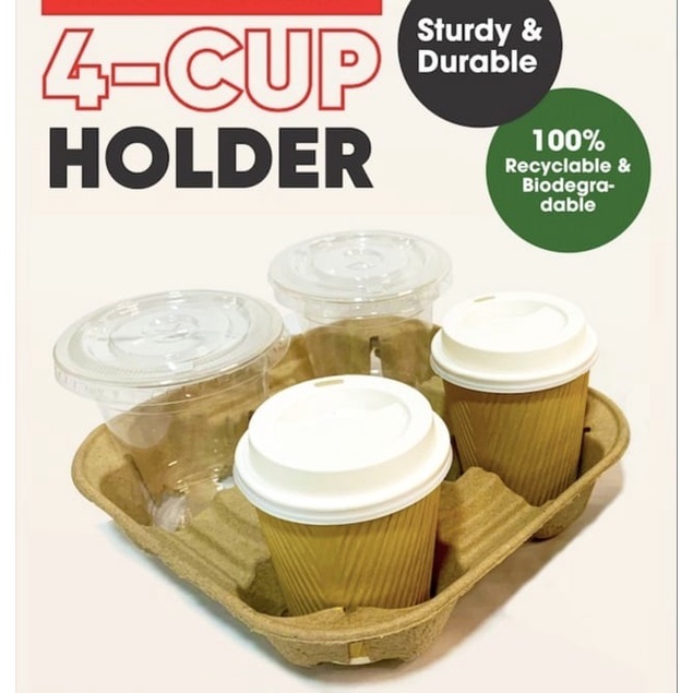 120 pcs Pulp Mold 4 cup drink carriers/cup holders. 100 recyclable
